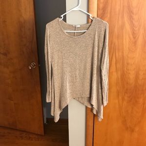 Cream long sleeve shirt